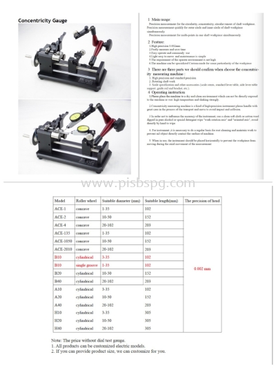 Concentricity Gauge 