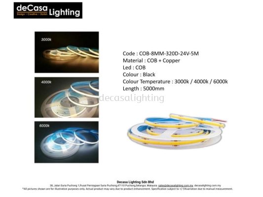 Led Strip Light 24v / 5meter Per Roll 