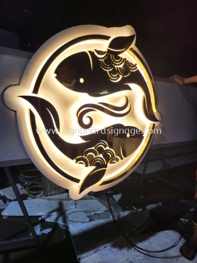 Xu Zhuang Fish Steamboat - ľͰ - Puchong - 3D LED Stainless Steel Gold Mirror Backlit Signboards