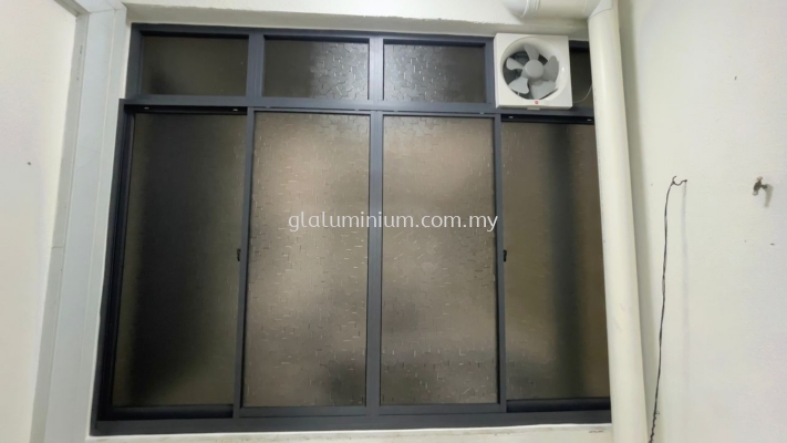 sliding windows 4 panel + Above fit glass @Shamelin Star Residency Capella Residensi 