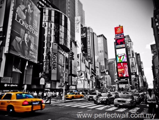 Landmarks Mural Wallpaper - Times Square