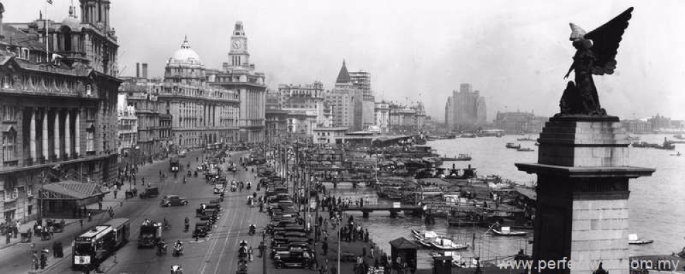 Landmarks Mural Wallpaper - Shanghai 1930