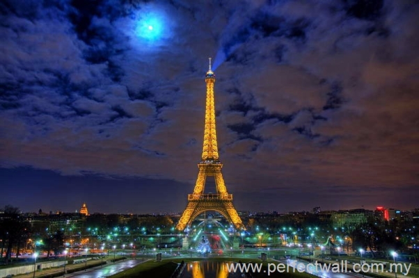 Landmarks Mural Wallpaper - Eiffel Tower