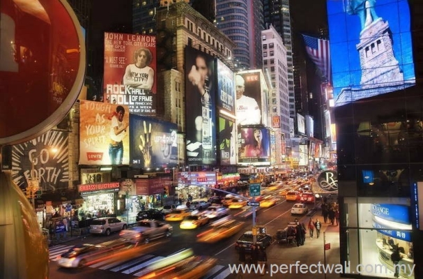 Landmarks Mural Wallpaper - Times Square