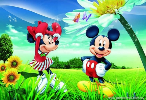 Cartoon Mural Wallpaper - Mickey Mouse