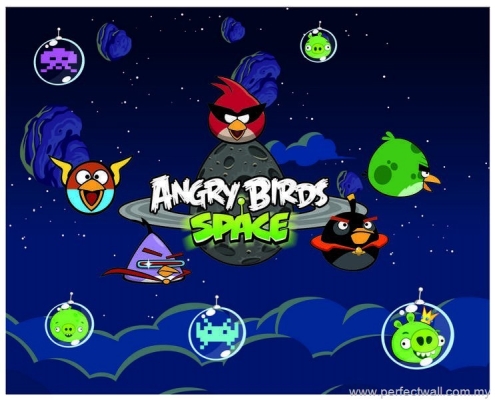 Kertas Dinding Mural Kartun - Angry Birds