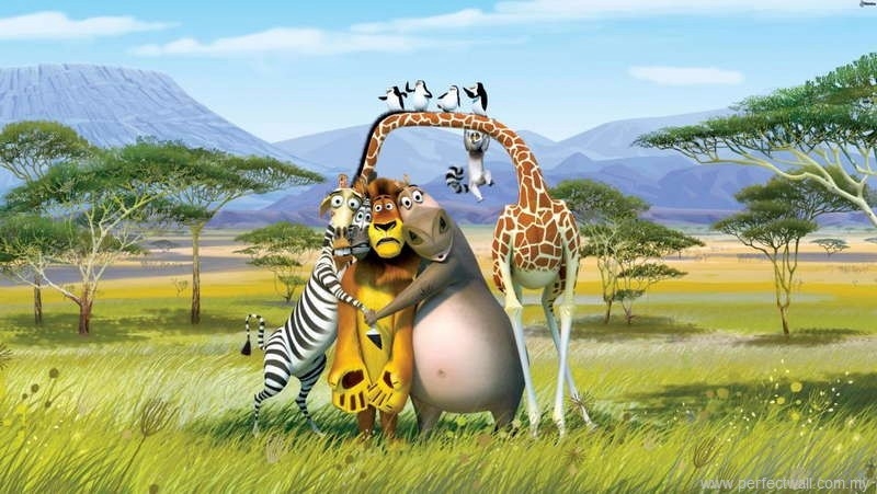 Cartoon Mural Wallpaper - Madagascar Cartoon Cartoon Mural Wallaper Model Choose Sample / Pattern Chart