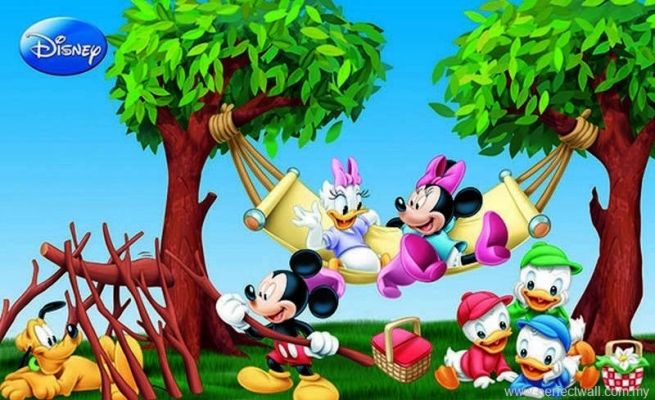 Cartoon Mural Wallpaper - Mickey Mouse