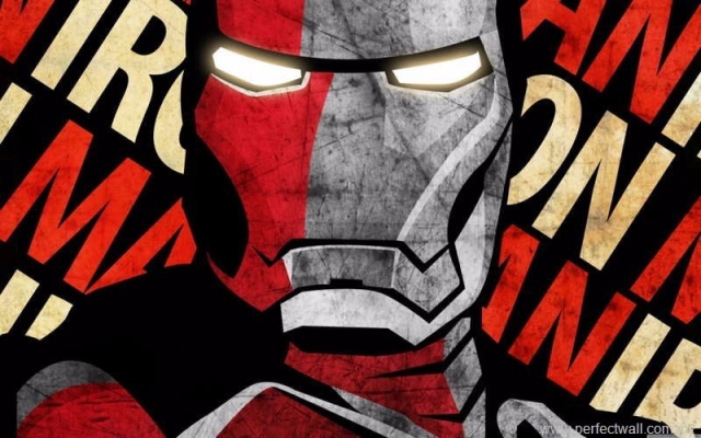 Superhero Mural Wallpaper - Iron Man