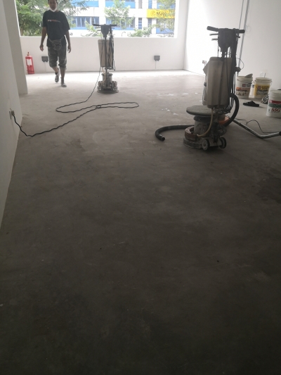 cement graiding and polish