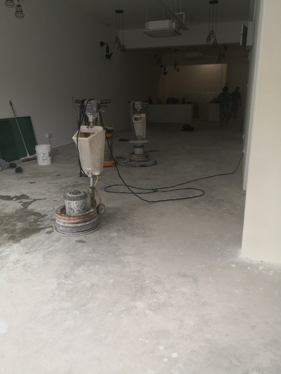 cement graiding and polish