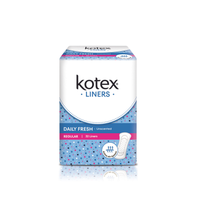 Kotex Liners Daily Fresh Regular Unscented 32s 1ctn (24units)