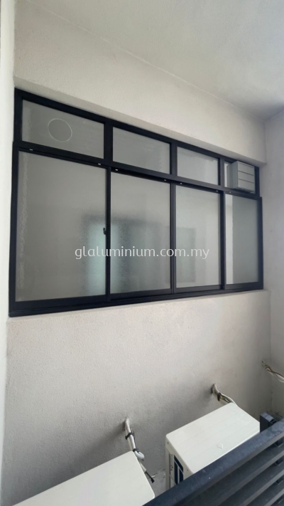 Sliding windows 4 panel + Above fit glass @Sky Condominium, Bandar Puchong Jaya, Puchong, selangor 