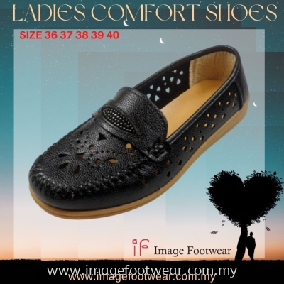 Lady Comfort Shoes LS-168- BLACK Colour