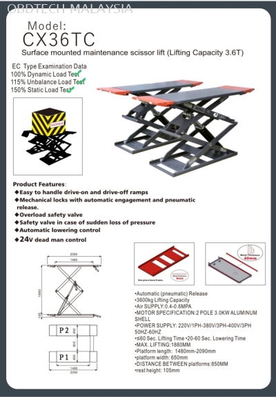 Ultra Thin Scissors Lift 3.6 Ton with JKKP