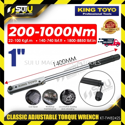 KING TOYO KT-TW8242S 1" 200-1000NM Classic Adjustable Torque Wrench