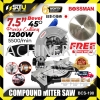 BOSSMAN BCS-190/ BCS190/ BCS 190 7.5" Compound Miter Saw 1200W w/ Free 1 x Blade Mitre Saw , Table Saw Power Tool