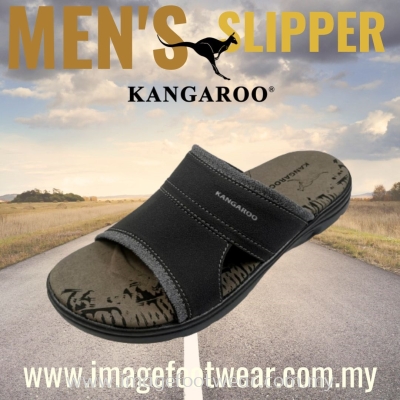 KANGAROO Men Slipper -KM-3790- BLACK Colour