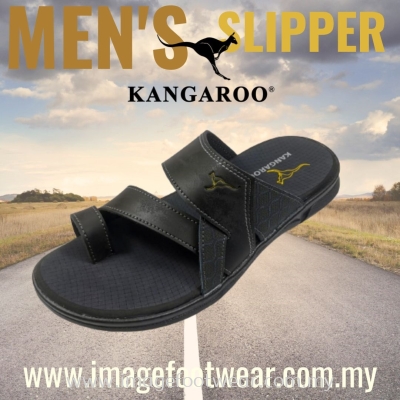 KANGAROO Men Slipper -KM-3791- BLACK Colour