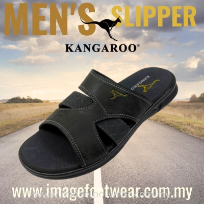 KANGAROO Men Slipper -KM-3792- BLACK Colour