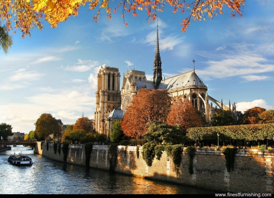 Kertas dinding mercu tanda: Cathdrale Notre-Dame de Paris