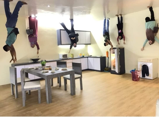 Upside down kitchen 