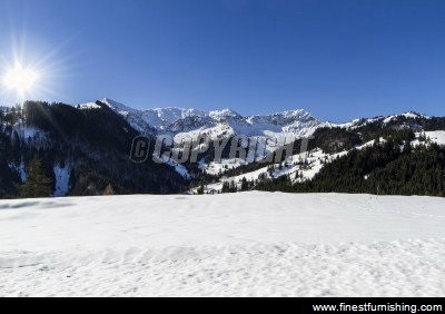 Natural Scenery Mural Wallpaper : Snow Mountain