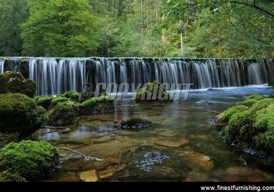 Natural Scenery Mural Wallpaper : Waterfall