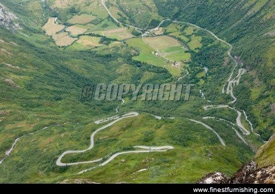 Natural Scenery Mural Wallpaper : Mountain Road