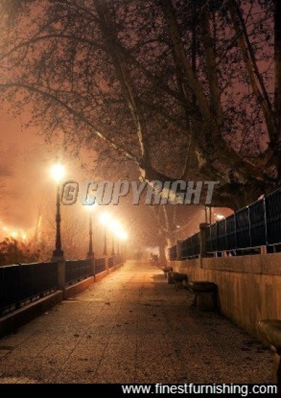 Natural Scenery Mural Wallpaper : Dark Street