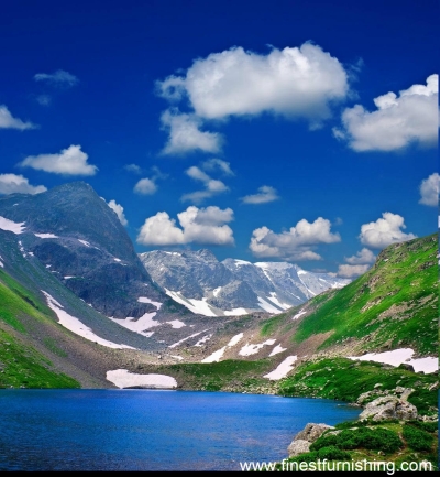 Natural Scenery Mural Wallpaper : Plateau Lake