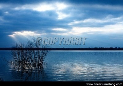 Natural Scenery Mural Wallpaper : Blue Lake