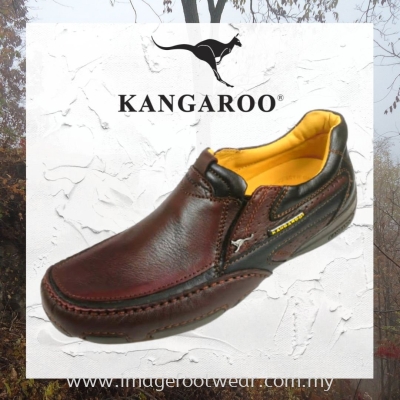 KANGAROO Full Leather Men Shoe- LM-9671- MAROON Colour