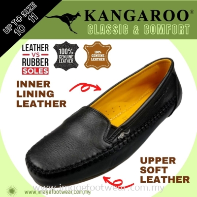 KANGAROO Full Leather Ladies Shoes- KL-5034- BLACK Colour