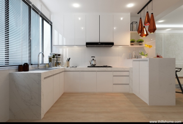 Open Kitchen Cabinet 3D Design