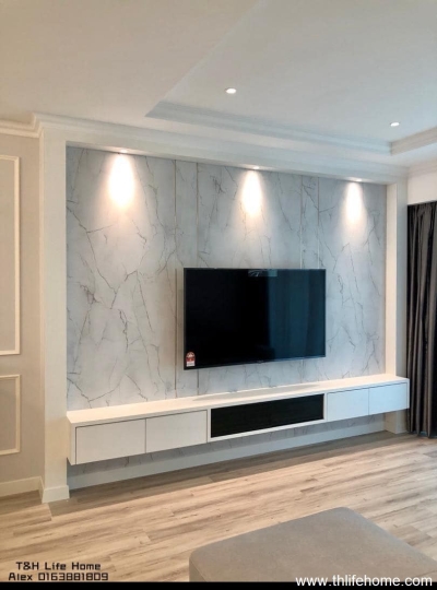 Kabinet TV Dengan Latar Belakang - Oasis 2 @ Mutiara Heights Kajang