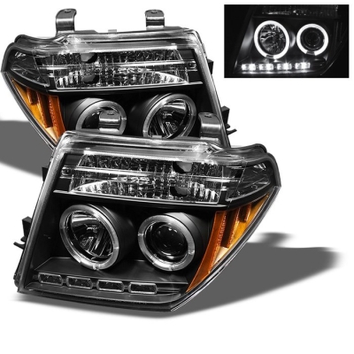 Navara `07 Head Lamp Crystal Projector W/Rim + LED