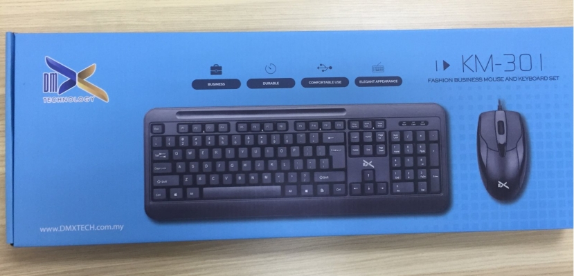 KM-301 WIRED USB COMBO KEYBOARD & MOUSE