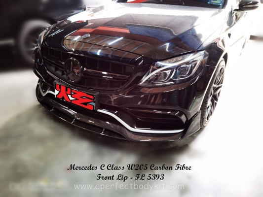 Mercedes C Class W205 Carbon Fibre Front Lip 