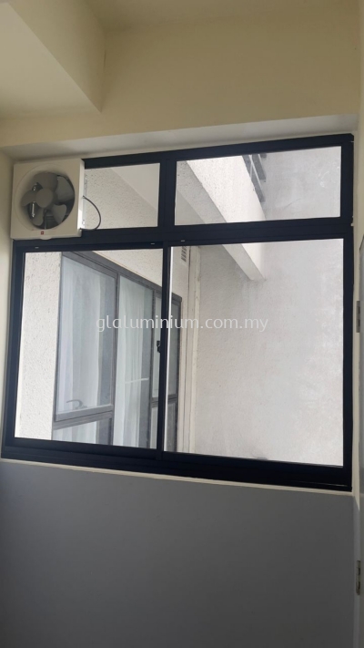 sliding windows 2 panel +Above fit glass @Glomac Centro, Jalan Teratai, PJU 6A, Petaling Jaya, Selangor 
