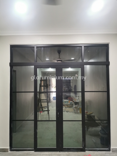 aluminium Fix glass + Hanging sliding door 2 Panel @Kota Cheras 