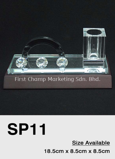 SP11 Special Promotion Exclusive Premium Crystal Paperweight penholder cardholder Malaysia