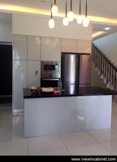 Kitchen Cabinet With Island Table Design Reference @ Bukit Jalil KL