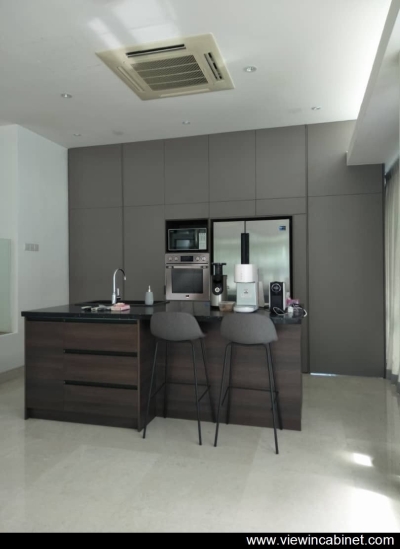 Kitchen Cabinet With Island Table Design Reference @ Bukit Jalil KL