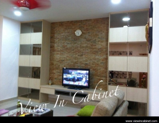 Customize TV Cabinet Design & Living Hall Array Reference @ Bukit Jalil / Kuala Lumpur