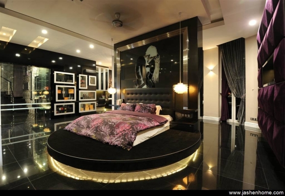 Dark Luxury Style Master Bedroom Design Reference @ Klang / Selangor