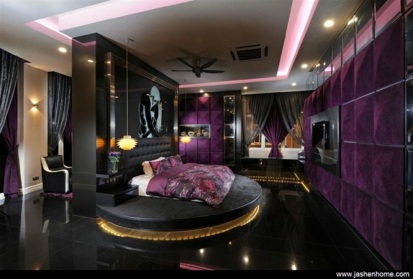 Las Vegas Purple Luxurious Style Master Bedroom Design Reference @ Klang / Selangor