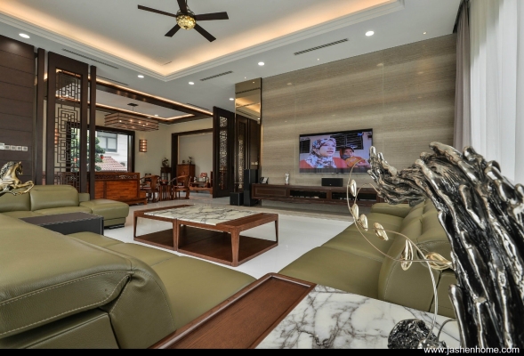 Completed Simple Plaster Ceiling & Custom Living Hall Furniture Renovation Reference In Klang 