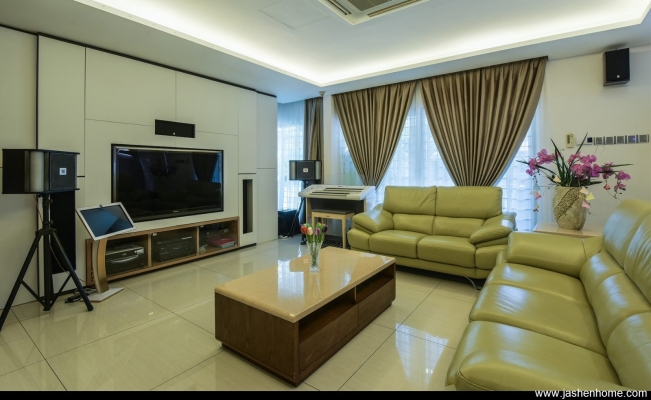 Completed Plaster Ceiling & Custom Living Hall Furniture Renovation Reference In Klang 