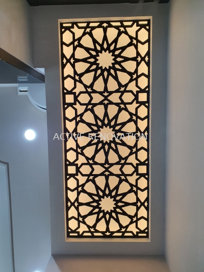 ceiling design with sculpture design light box